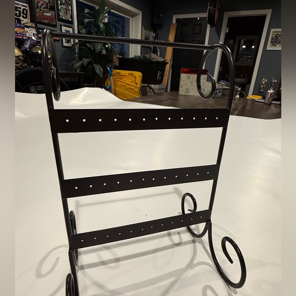 Metal Earring Display Stand - Black